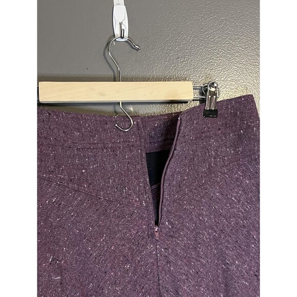 Necessary Objects Skirt Womens Medium Purple Wool Blend A-Line Tweed Made in USA - Picture 4 of 5